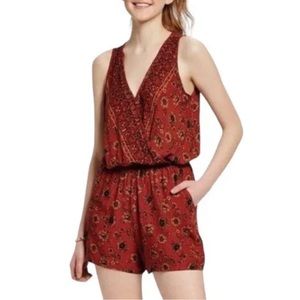 Sleeveless Sunflower Romper